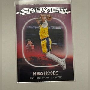Panini Skyview NBA Hoops Anthony Davis Purple and Yellow Card